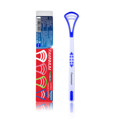 Fawnmum Tongue Scraper Plastic Blue