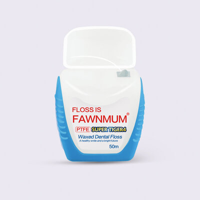Fawnmum Waxed Dental Floss SUPER TIGER4 (PTFE) 50m