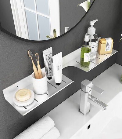 IwConcept BathRack Loft-50cm Notch White