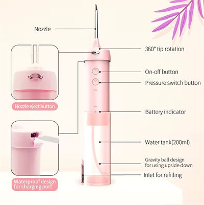 H2OFloss HF-10 Mini Pink